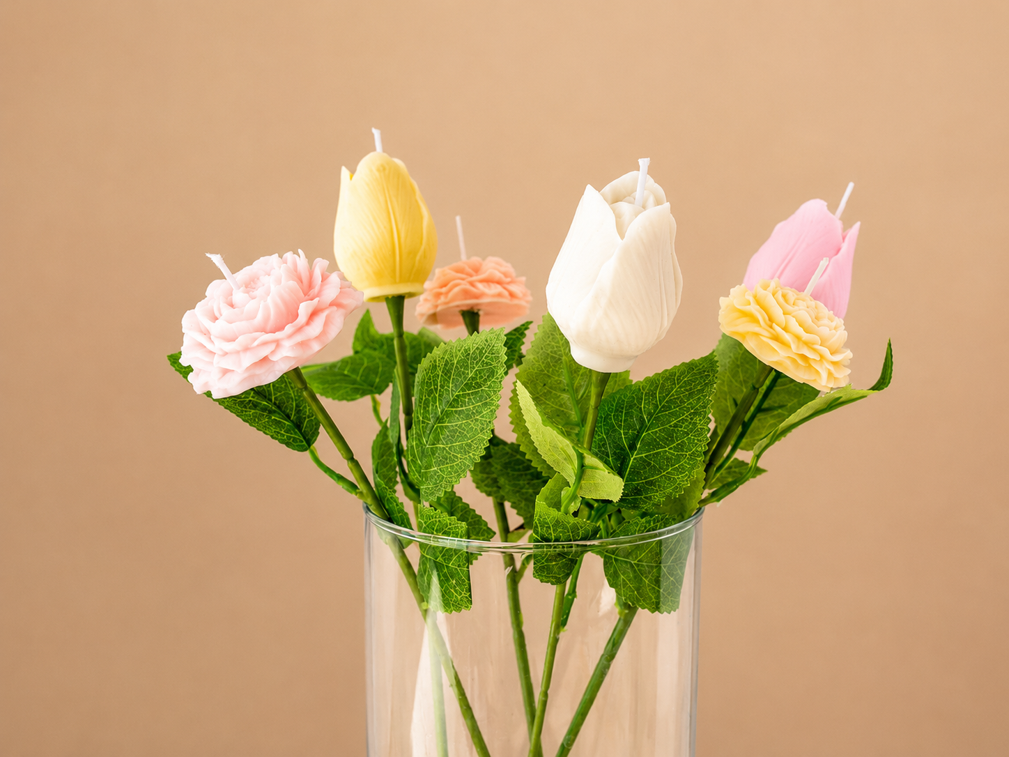 Flores con tallo - 3 unidades