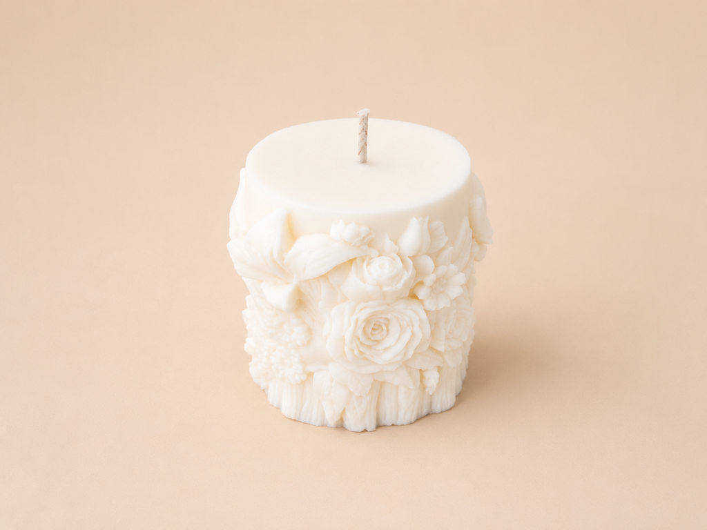 Vela columna floral